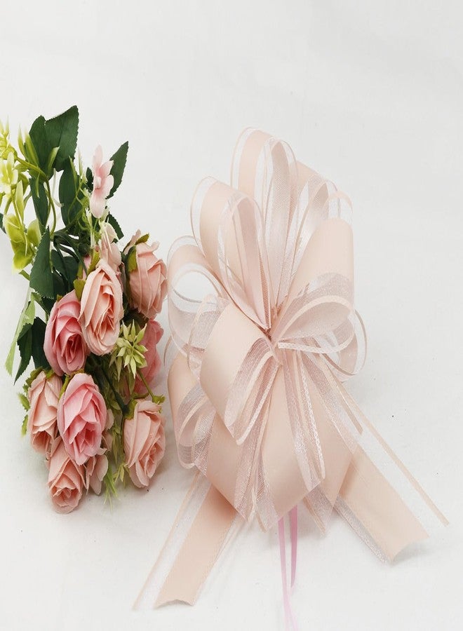 TIAMALL 6 PCS 6 inches Large Pull Bows for Gifts Wrapping Wedding Present Baskets (Pink, 6 Inches) - Image 4